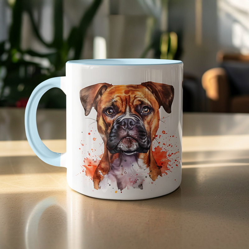 East Urban Home 11oz Watercolour Pit Bull Design Coffee Mug | Wayfair.co.uk